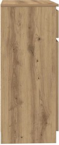 vidaXL Συρταριέρα με Συρτάρια Τεχνίτης Δρυς 71x35x84 εκ. Επεξ. Ξύλο