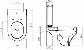 Olympia Clear CLE130301 - Λεκάνη με καζανάκι