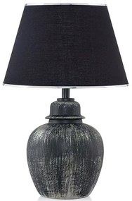 Φωτιστικό Επιτραπέζιο 687HMY2116 30x52cm E27 40W Black-Silver Opviq