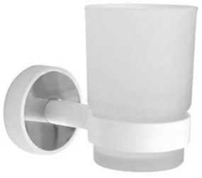 Karag Optimo-W 650199 Ποτηροθήκη Λευκό, Χρωμέ ABS plastic, Ανοξείδωτο ατσάλι, Γυαλί
