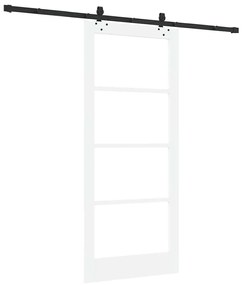 vidaXL Συρόμενη Πόρτα Λευκό 86 x 198.5 cm Ξύλο και μέταλλο