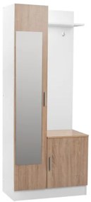 ΕΠΙΠΛΟ ΕΙΣΟΔΟΥ ΜΕ ΚΑΘΡΕΠΤΗ JANICE HM2264 SONAMA ΛΕΥΚΟ 70x37x181 εκ.