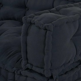 vidaXL Μαξιλάρι για καναπέ παλέτας 3 pcs Ανθρακί ύφασμα