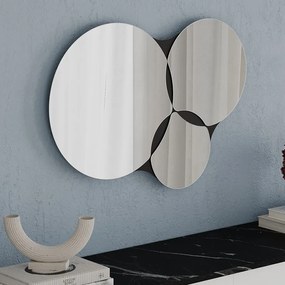 Καθρέπτης τοίχου Gora Megapap χρώμα μαύρο 75,4x2,2x51,2εκ. - 0241569