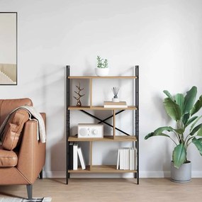 vidaXL Ράφι Βιβλίων 7 επιπέδων 75 x 30 x 123,5 εκ. Επεξεργασμένο ξύλο