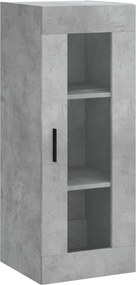 vidaXL Ντουλάπι Γκρι Σκυροδέματος 34,5x34x180 εκ. Επεξεργασμένο Ξύλο