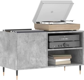 vidaXL Δισκοθήκη Γκρι Σκυροδέματος 85 x 38 x 48 εκ. από Επεξεργ. Ξύλο