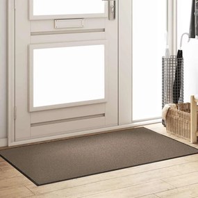 vidaXL Χαλάκι Εξώπορτας Μπεζ και Μαύρο 90 x 150 cm 100% Πολυαμίδιο