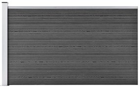 vidaXL Πάνελ Περίφραξης Μαύρο 175 x 105 εκ. από WPC