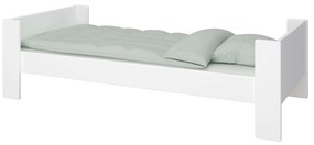 Μονό κρεβάτι 4KIDS σε MDF Λάκα (Έχτρα λευκό)
