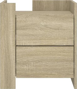 vidaXL Κομοδίνο Sonoma Δρυς 45x50x50 εκ. από Επεξεργασμένο Ξύλο