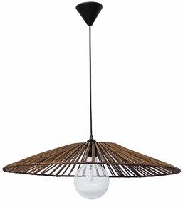 Φωτιστικό Οροφής Κωνικό Στυλ Μπαμπού Vc-A 31-1335 1/Ε27 Φ60cm 85cm Brown Heronia