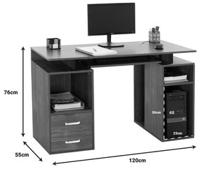 Γραφείο υπολογιστή Liberion καρυδί 120x55x76εκ 120x55x76 εκ.