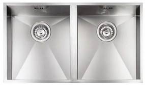 Sanitec Stainless Steel Sinks 11909 Υπόκαθημενος Ανοξείδωτος Νεροχύτης 80cm