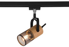 Μονό Σποτ Ράγας 2 Καλωδίων 1xE14  Μαύρο Ματ Trio Lighting Duoline Tosh 78430132