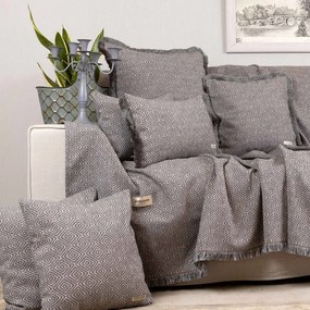 Ριχτάρι Panion Anthracite-Grey Aslanis Home Τριθέσιο 180x300cm Βαμβάκι-Polycotton