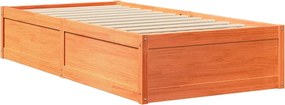 vidaXL Σκελετός Κρεβ. Χωρίς Στρώμα Καφέ Κεριού 90x200 εκ Μασίφ Πεύκο