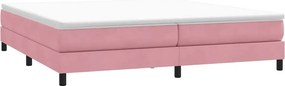 vidaXL Box Spring Κρεβάτι χωρίς στρώμα Ροζ 200x220 cm Βελούδινο