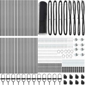 vidaXL Στύλος Περιφράξεων Γκρι 100 x 0,4 μ (13 mm πλέγμα)