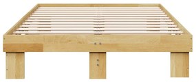 vidaXL Πλαίσιο κρεβατιού χωρίς στρώμα 120x200 cm μασίφ ξύλο δρυς