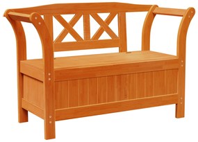 vidaXL Πάγκος Αποθήκευσης Κήπου Ακακία 119x76x44 εκ. Μασίφ Ξύλο Πεύκου