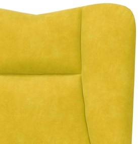 vidaXL Πολυθρόνα Κίτρινο 63 x 67 x 94 εκ. Βελούδο