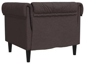 vidaXL Πολυθρόνα Chesterfield Σκούρο Καφέ Υφασμάτινη