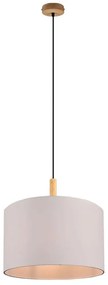 Φωτιστικό Οροφής Korba 301200101 1xE27 60W Φ40cm 150cm Natural-White Trio Lighting Ξύλο
