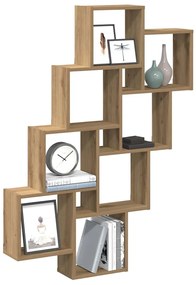 vidaXL Ράφι κύβος τοίχου Artisan Oak 90x15x119,5cm Κατασκευασμένο ξύλο