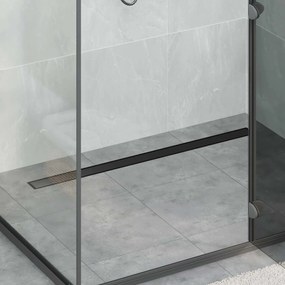 vidaXL Σιφόνι ντους 2-σε-1 με 360° σιφόνι Μαύρο 100 cm