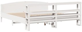vidaXL Σκελετός Κρεβ. Χωρίς Στρώμα Λευκό 180x200 εκ Μασίφ Πεύκο
