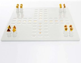 Διακοσμητικό - Επιτραπέζιο Παιχνίδι Γκρινιάρης RD0051180 30x30x0,5cm White-Gold Raeder Πορσελάνη