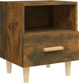 vidaXL Κομοδίνο Καπνιστή Δρυς 40 x 35 x 47 εκ.