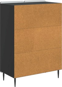 vidaXL Πλαϊνό γραφείο Μαύρο 66 x 34,5 x 92 εκ. Επεξεργασμένο Ξύλο