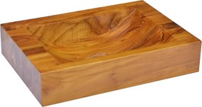 vidaXL Νιπτήρας 50 x 35 x 10 εκ. από Μασίφ Ξύλο Teak