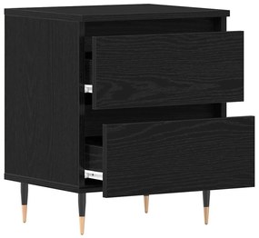 vidaXL Κομοδίνο Μαύρη δρυς 40 x 35 x 50 εκ. Επεξεργασμένο ξύλο