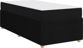 vidaXL Σκελετός Κρεβατιού με στρώμα Μαύρο 80 x 200 cm ύφασμα