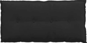 vidaXL Μαξιλάρι Πλάτης Μαύρο 100 x 50 cm Ύφασμα Μικροΐνας