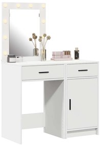 vidaXL Τραπέζι περιποίησης με συρτάρι 2 pcs Λευκό 50 x 41 x 135 εκ
