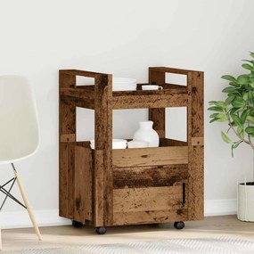 vidaXL Καρότσι Κουζίνας Παλιού Ξύλου 60x45x80 εκ. Επεξεργασμένο Ξύλο