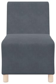 vidaXL Καναπέδες 3 pcs Σκούρο γκρι 55 x 74 x 82 εκ. Βελούδο
