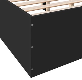 vidaXL Πλαίσιο Κρεβατιού Μαύρο 120x200 εκ. από Επεξεργασμένο Ξύλο