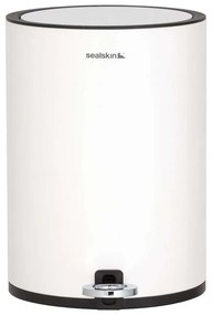 Κάδος Απορριμμάτων Industrial 3L White Sealskin Ανοξείδωτο Ατσάλι