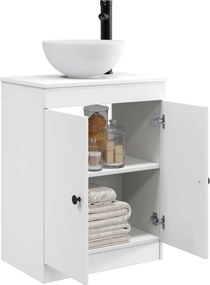 vidaXL Καθρέφτης μπάνιου με νιπτήρα Λευκό 54 x 35 x 83 εκ