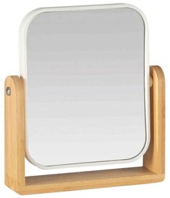 Καθρέπτης Επιτραπέζιος AH-BA23000 18x4,5x20cm Natural-White Andrea House Μέταλλο,Bamboo