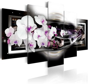 Πίνακας - Orchids on a black background 200x100