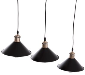 Φωτιστικό Οροφής BELL C7533.11 Τρίφωτο Μέταλλο Μαύρο - Χάλκινη Ντουϊ Φ21,5x128Υ εκ. 21.5x21.5x128 εκ.