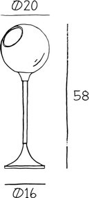 Επιτραπέζιο Φωτιστικό Ballroom Table Ø20cm Μελί και Χρυσό