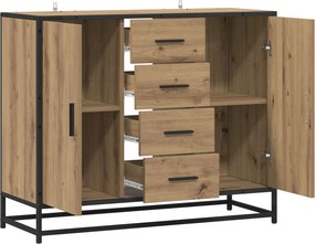 vidaXL Πλαϊνό γραφείο Artisan Δρυς 92 x 35 x 76 εκ. Επεξεργασμένο Ξύλο
