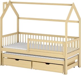 PAPI 80x190 pine children's house bed Lano Furniture
